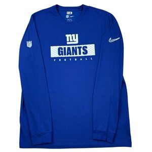 Nike New York Giants TEAM ISSUED NFL Football Men’s Blue Long Sleeve t-shirt XL